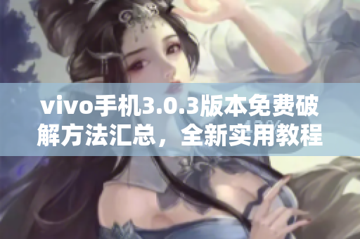 vivo手机3.0.3版本免费破解方法汇总，全新实用教程!