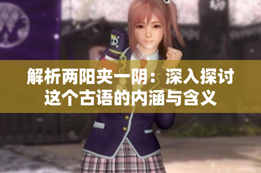 解析两阳夹一阴：深入探讨这个古语的内涵与含义