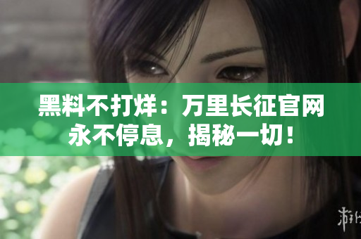 黑料不打烊：万里长征官网永不停息，揭秘一切！