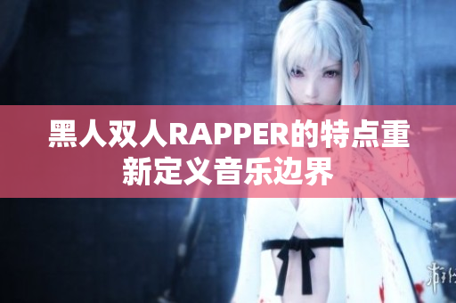 黑人双人RAPPER的特点重新定义音乐边界