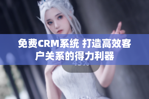 免费CRM系统 打造高效客户关系的得力利器