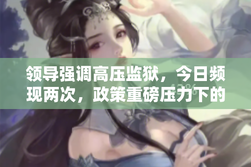 领导强调高压监狱，今日频现两次，政策重磅压力下的再思考