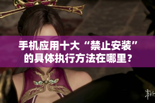 手机应用十大“禁止安装”的具体执行方法在哪里？