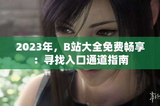 2023年，B站大全免费畅享：寻找入口通道指南