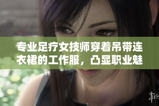 专业足疗女技师穿着吊带连衣裙的工作服，凸显职业魅力