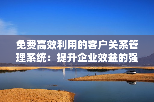 免费高效利用的客户关系管理系统：提升企业效益的强力工具
