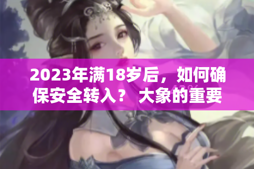 2023年满18岁后，如何确保安全转入？ 大象的重要性！