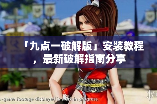「九点一破解版」安装教程，最新破解指南分享