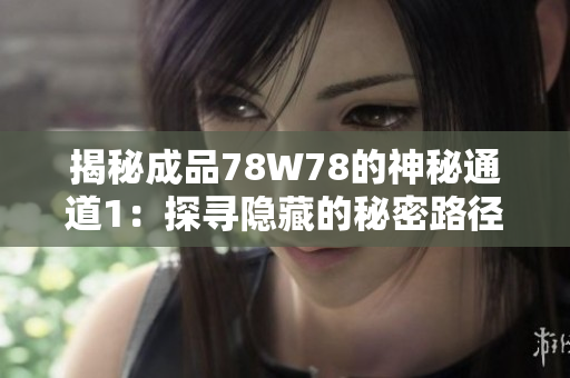 揭秘成品78W78的神秘通道1：探寻隐藏的秘密路径