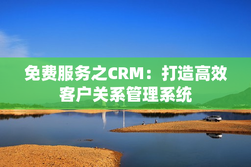 免费服务之CRM：打造高效客户关系管理系统
