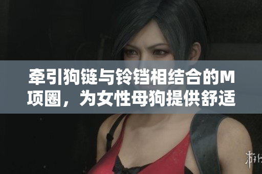 牵引狗链与铃铛相结合的M项圈，为女性母狗提供舒适与引导。