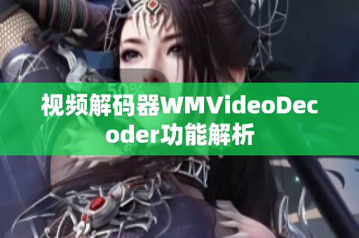 视频解码器WMVideoDecoder功能解析