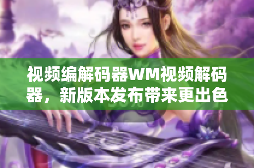 视频编解码器WM视频解码器，新版本发布带来更出色的视频解码体验