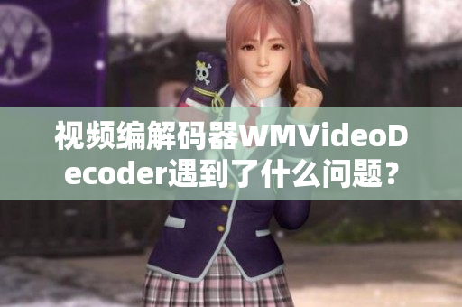 视频编解码器WMVideoDecoder遇到了什么问题？