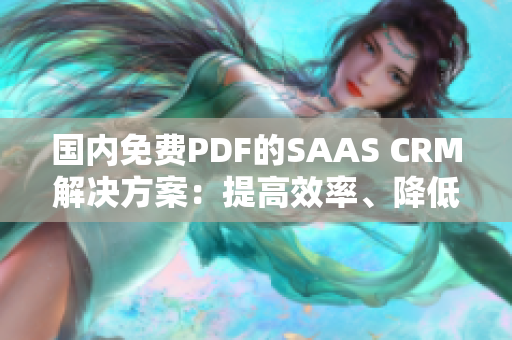 国内免费PDF的SAAS CRM解决方案：提高效率、降低成本