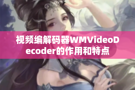 视频编解码器WMVideoDecoder的作用和特点