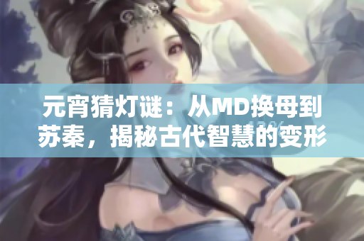 元宵猜灯谜：从MD换母到苏秦，揭秘古代智慧的变形游戏