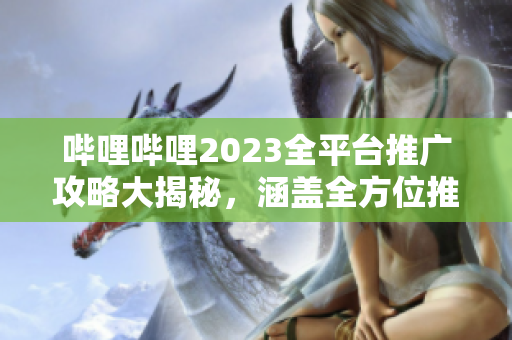 哔哩哔哩2023全平台推广攻略大揭秘，涵盖全方位推广技巧和策略