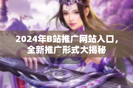 2024年B站推广网站入口，全新推广形式大揭秘