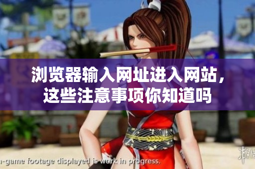 浏览器输入网址进入网站，这些注意事项你知道吗