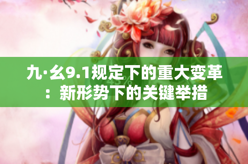 九·幺9.1规定下的重大变革：新形势下的关键举措