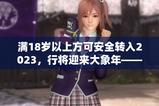 满18岁以上方可安全转入2023，行将迎来大象年——曼妙时刻！