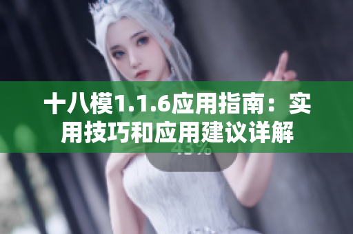 十八模1.1.6应用指南：实用技巧和应用建议详解