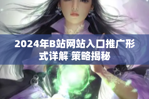 2024年B站网站入口推广形式详解 策略揭秘