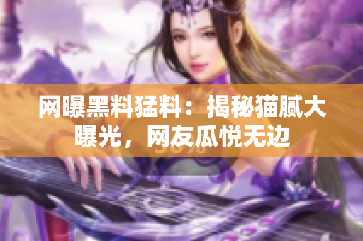 网曝黑料猛料：揭秘猫腻大曝光，网友瓜悦无边