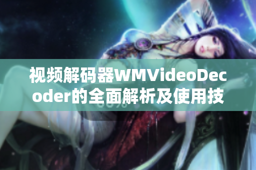 视频解码器WMVideoDecoder的全面解析及使用技巧