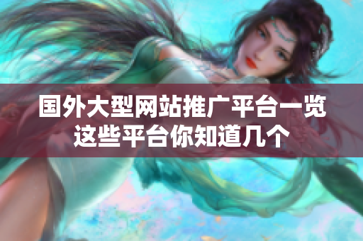 国外大型网站推广平台一览这些平台你知道几个